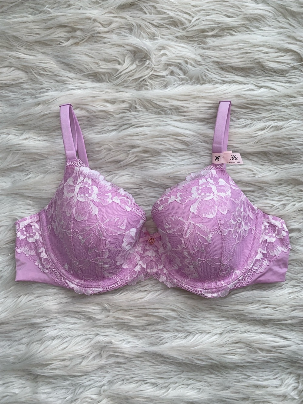 Victoria's Secret | Lilac Lace Body By Victoria Lined Demi Underwire Bra - Picture 2 of 12